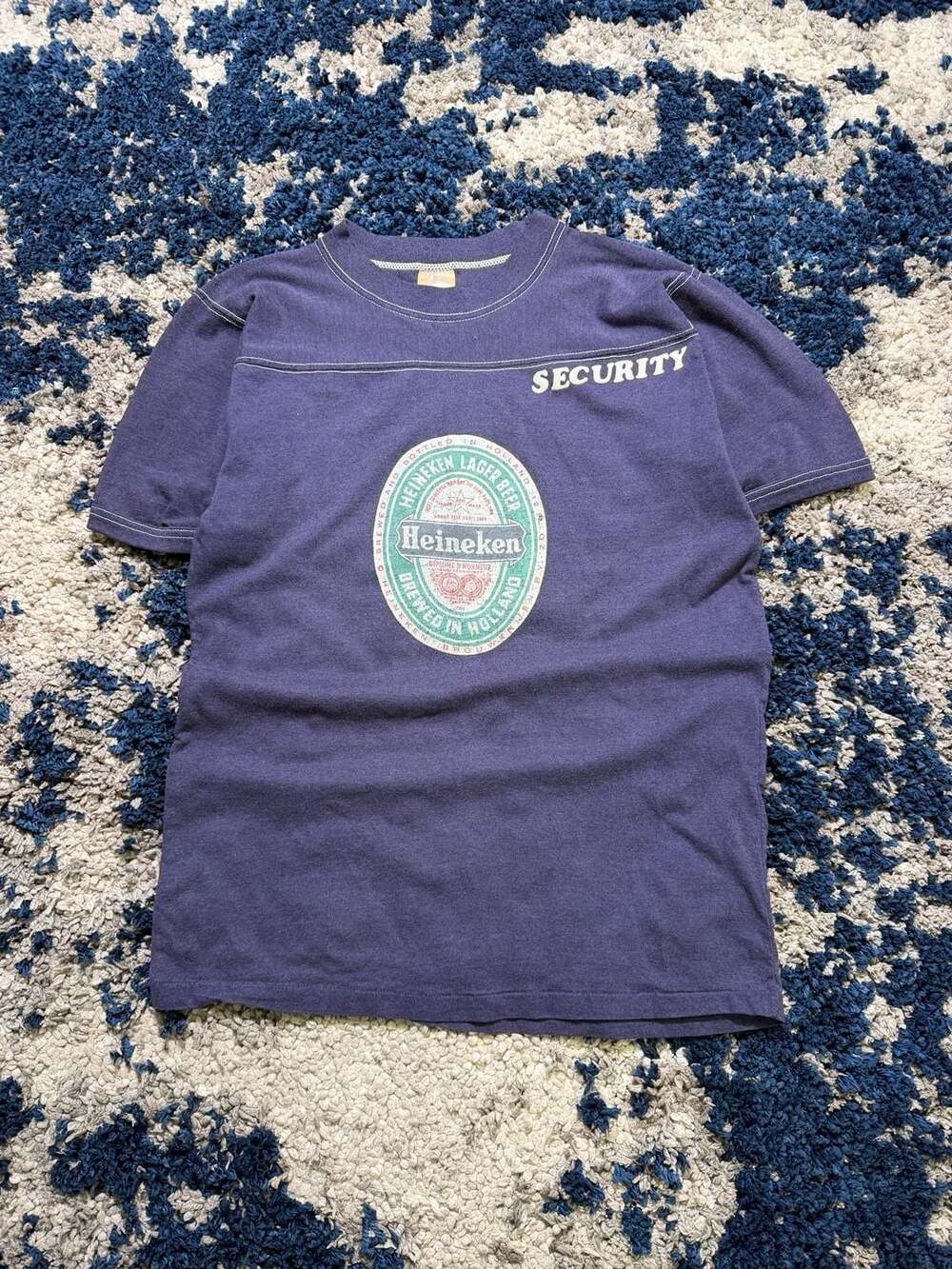 Vintage Heineken Security Graphic T-Shirt Personalized DAVE